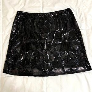 NWOT DKNYC Black Sequin Skirt